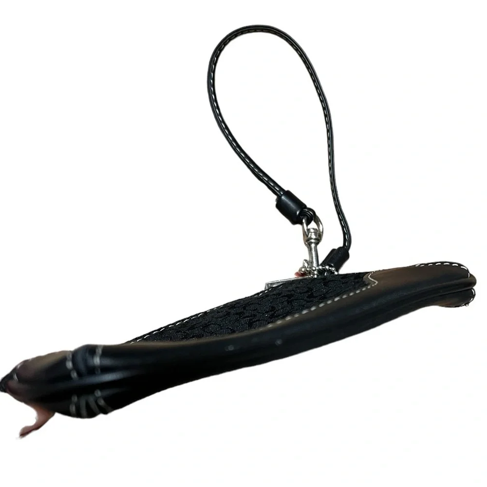 Coach Black Signature Wristlet